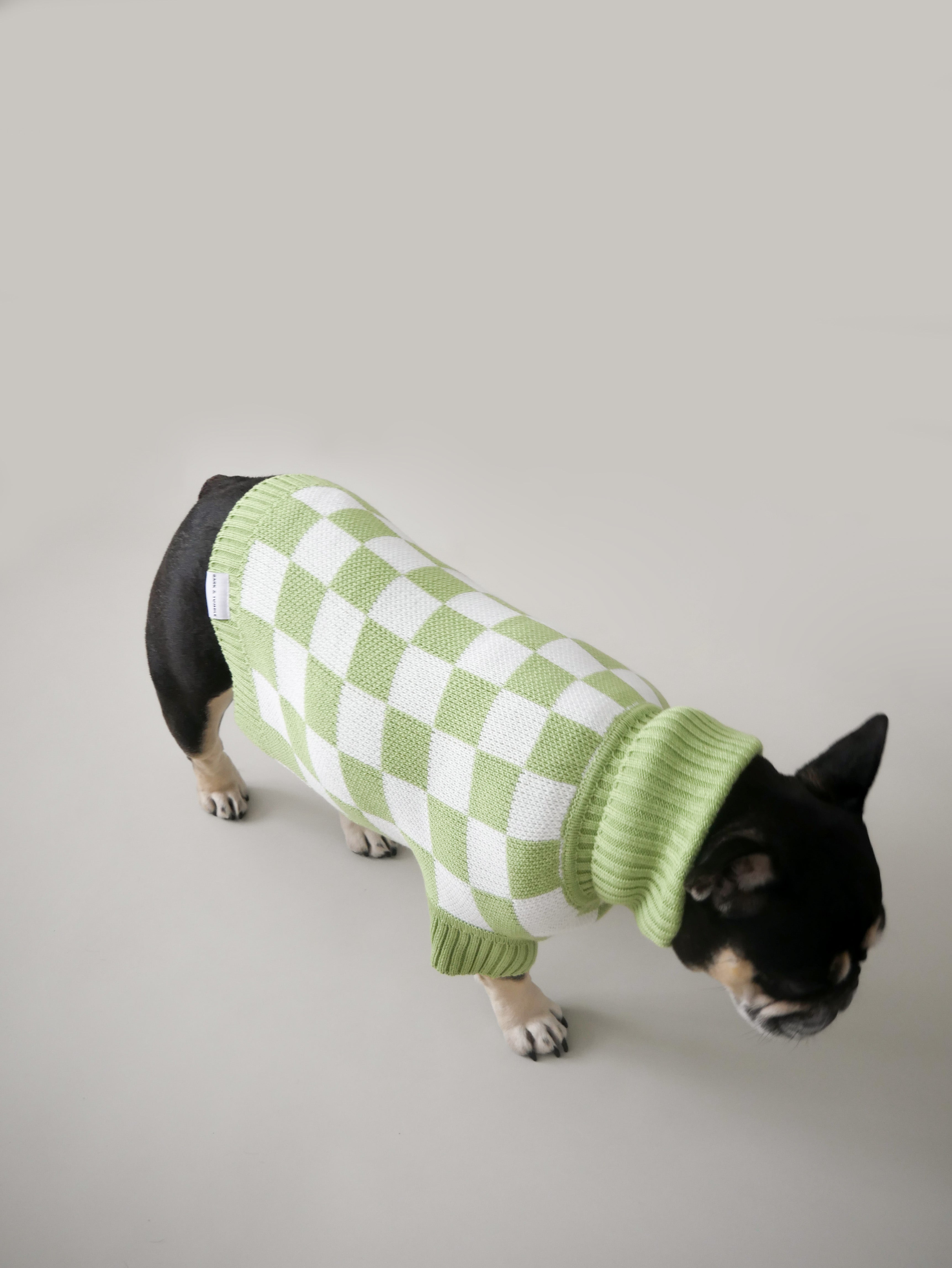 Green checkerboard